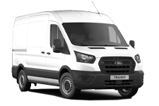 Car Hire Hyde - White Ford Transit SWB - Van hire Hyde
